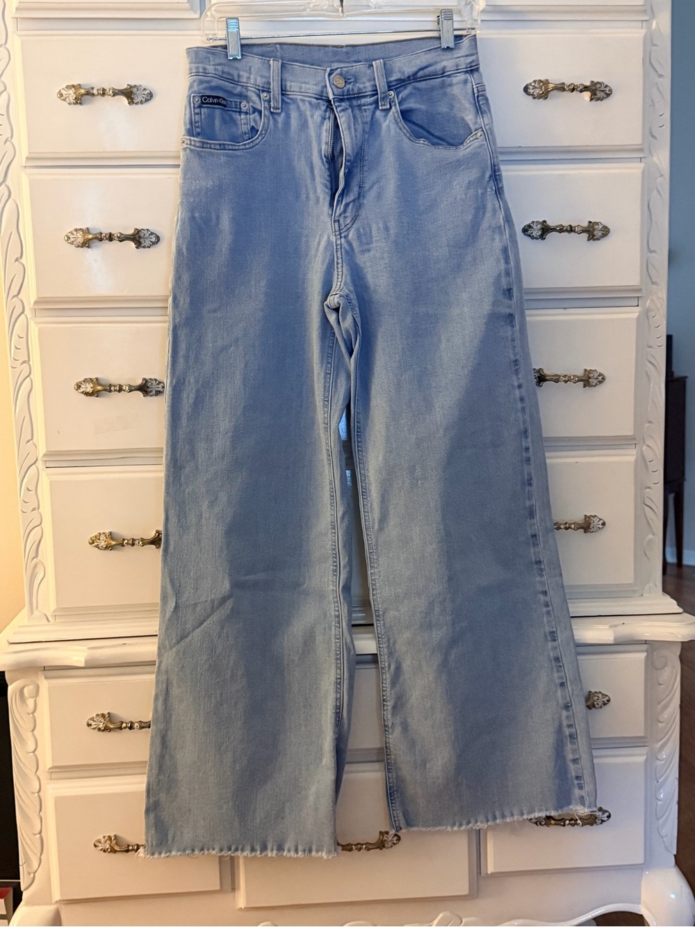 Calvin Klein Light Blue Wide-Leg Jeans